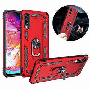 Przypadki do Samsung Galaxy A10 A20 A30 Case Shockproof Magiczny uchwyt na pierścień Miękki silikonowa pokrywa do Galaxy A40 A50 A70 Case Teleft