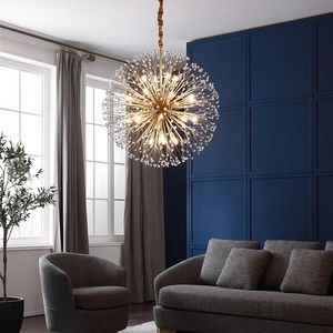 2021 EMS Ship Free Modern Lusso LED Lampadario di cristallo Lampadario Dandelion illuminazione per la decorazione della casa AC110V-220V WinforDo Lighting