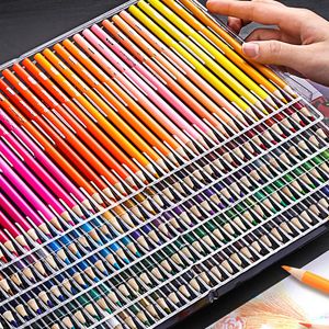 Water Soluble Color Pencils 48 72 120 150 180 Colors Professional Artist Painting Sketching Watercolor Pencil Kids Art Supplies 201102