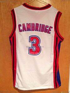 Stitched Custom Cambridge #3 LA Knights White Basketball Jersey Men Women Youth XS-5XL