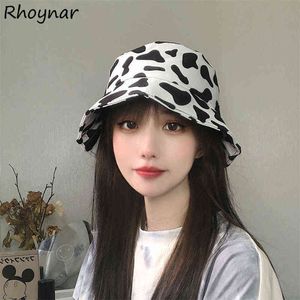 Bucket Hats Women Patchwork Streetwear Vacation Casual All-match Popular Chic Mujer Caps Daily Design Summer Sunscreen Ulzzang G220311