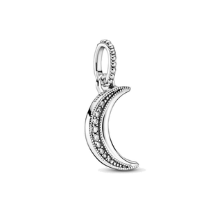 Designer Smycken passar Pandora Armband Charms Bead Sparkling Crescent Moon Pendant 925 Silver Love Armband Pärlor Smyckeskedja Berlock Beaded kvinnor