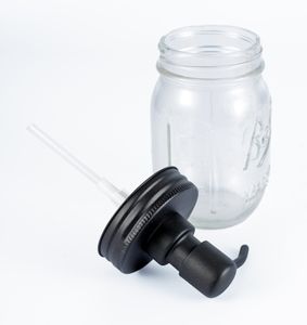 Czarny Mason Jar Dozownik Mydło Rust Dowód 304 Ze Stali Nierdzewnej Wystrój Home Dispensator Płynny Dozownik Gospodarstwa Gifts Gifts Jar Nie uwzględnione