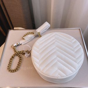 Luxusdesigner Totes Mini Chian Umhängetasche Frauen Leder Brieftaschen Lady Runde Tasche Messengerbeutel Geldbörse mit Kiste