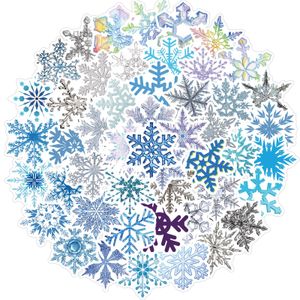 50pcs Snowflake Decoração de natal copos adesivos de desenho animado