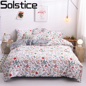 Solstice Home Textile Cartoon Is Bear Bedding Set Barnens sängkläder sängkläder Duvet Cover Bed Sheet Pillowcase / säng uppsättningar LJ200818