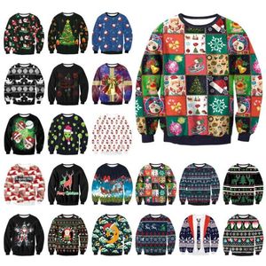 2020 Ugly Christmas Sweater Pullover Tröjor Jumpers Tops Män Kvinnor Höst Vinter Kläder 3D Roliga Tryckta Hoodies Sweatshirts