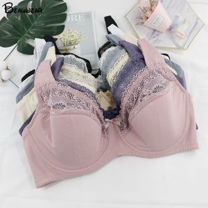 Beauewwear كبير g h كأس مثير النساء رائع الصدرية التطريز الأزهار الدانتيل برأس مبطن تحت حرارة bralette القطن مبطن brassiere 201202