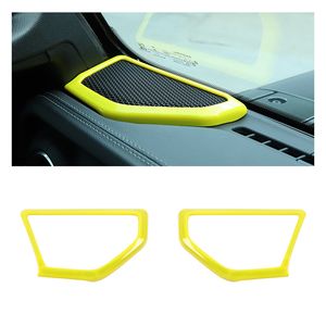 Yellow ABS A Pillar Speaker Decoration Cover Trim for 2018-2020 Jeep Wrangler JL JT Interior Accessories