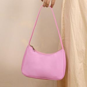 Borse estive piccole in nylon casual per donna Borse a tracolla eleganti Borsa da viaggio femminile alla moda in tinta unita