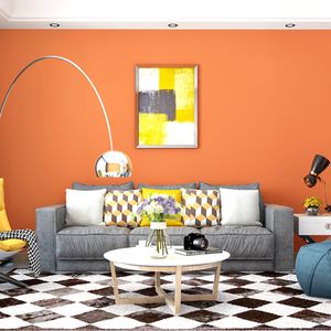 Wallpaper Modern simple plain orange color non woven wallpaper bedroom living room wallpaper Hotel solid color