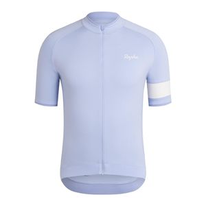 Mens 2021 Sommar Rapha Team Cykling Jersey Kortärmad Snabbtorkande Mountain Bike Shirt Racing Toppar MTB Cykel Uniform Outdoor Sportswear Y21041012