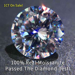 Big Real 1CT 6.5MM Color DE VVS1 3EX Cut Loose Diamond Stone Whole Moissanite For Ring