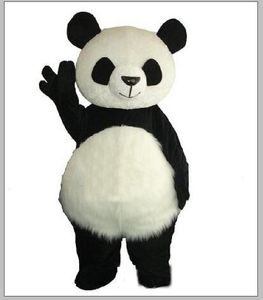 2019 Factory Hot New Długie Włosy Panda Bear Mascot Costume Dorosłych Maskotki Mężczyzna Dla Party I Walentynki Święto Dziękczynienia Święta Boże Narodzenie