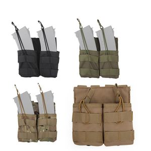 Taktik Mag 7.62 Çift Dergi Poşeti Airsoft Gear Molle Bag Veets Accessory Kamuflaj Paketi Kartuşlar Klipli Taşıyıcı cephane Tutucu No11-544