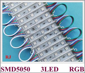 Módulo de LED RGB SMD 5050 LED Módulo de pixels de luz de fundo para letra de sinal SMD5050 DC12V 3LED IP65 Impermeado a água 0,72W ​​RGB