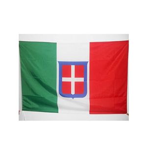 Flagge des Königreichs Italien 1861-1946, 3' x 5' für eine Stange, italienische königliche Flaggen, 90 x 150 cm – Banner 3 x 5 Fuß mit Loch
