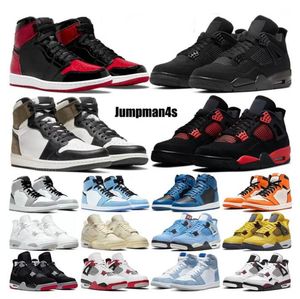 رجل jumpman 4 ثانية 1 ثانية كرة السلة الأحذية 1 4 الأحمر الرعد الجامعة الأزرق الأسود القط الشراع الاسمنت hyper الملكي الرجال النساء في الهواء الطلق مدرب مصمم حذاء رياضة