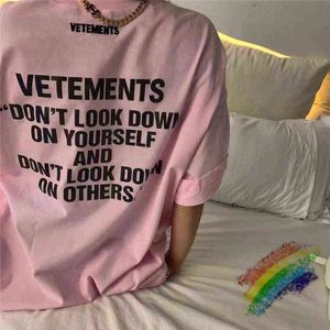 T-shirt Vetements oversize Uomo Donna 1:1 T-shirt Vetements riflettente di alta qualità VTM Manica corta R231221