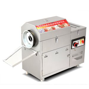 Commercial Horizontal Nut Baking Machine For Peanuts Sesame Seeds Chestnuts Chickpeas Stainless Steel Nuts Roasting Machines