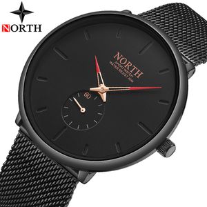 Orologi da uomo di lusso di marca di moda Orologio da uomo d'affari Cinturino in acciaio inossidabile nero Orologio da polso al quarzo impermeabile Sport casual