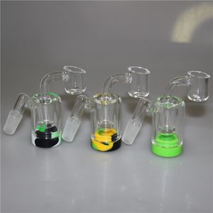 Novos chegados de 14 mm apanhador de cinzas de cinzas pente percolator acessórios para fumantes de vidro Ashcatcher Bong Somking plataformas com quartzo Banger Silicone Container