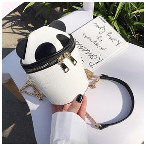 مصمم- الصيف حقيبة صغيرة للنساء موضة جديدة مصغرة لطيف الباندا الشكل رسول حقيبة الأزياء البسيطة الكتف دلو