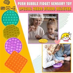 US Stock DHL TIKTOK SCHESS SPEL Push Fidget Bubble Silicone Sensory Toy för Autism Squishy Stress Reliever Leksaker Vuxen Kid Rolig Anti-stress