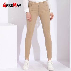 Hohe Taille Cordhose Damen Stretch Damenhose Baumwolle Damenhose Plus Size Damen Cordhose weiblich LJ201029