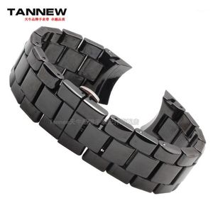 Cinturini per orologi all'ingrosso - Bracciale in ceramica nera bianca 18mm 22mm per Ar1425 Ar1423 Ar14261