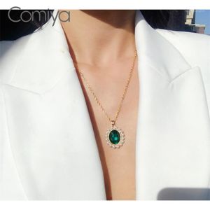 Pendant Necklaces Comiya Korean Necklace For Women Acrylic Pearls Mosaic Round Pendants Statement Collare Fashion Maxi Jewelry1