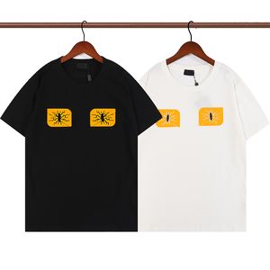 Män t-shirt knäckt ögon monster offset print sommar ins tiktok varm kort ärm unisex man kvinna tees