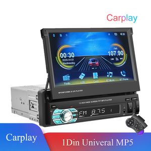 1Din 7" Car MP5 Player with Bluetooth FM For Toyota Nissan Passart Support Carplay USB AHD Camera Universal Radio