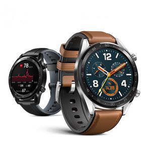 Original Huawei Watch GT Smart Watch Support GPS NFC Monitor de Frequência Cardíaca Impermeável Relógio de Relógio de Relógio Esportivo Tracker Pulseira para Android iPhone ios