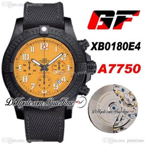 GF XB0180E4 ETA A7750 Automatic Chronograph Volcano Special Polymer Mens Watch PVD Yellow Dial Nylon Leather PTBL Super Edition Puretime b2