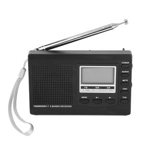 Portable Mini FM Radio DSP FM / MW / SW Receiver Emergency Radio with Digital Antenna FM Receiver Suppor Speaker + Earphone