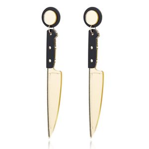 Stud Punk Fashion Knife Earring Cool Hip Hop Acrylic Long Earrings Shape Geometric Ear Studs