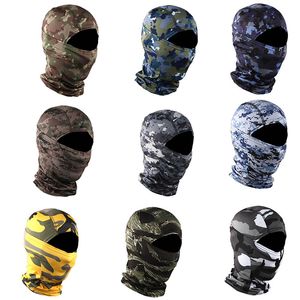 Cappuccio mimetico tattico multicolore Attrezzatura per sport all'aria aperta Airsoft Paintball Attrezzatura da tiro Protezione integrale Maschera modello Natura