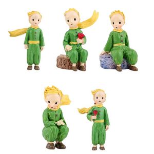 1 pcs pequeno príncipe estátuas figurine decorativo desenho animado conto de fadas resina brinquedos home acessórios brithday ornamento presente lj200908