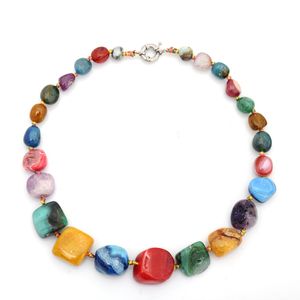 Partihandel naturstenar Agate Shizai sten halsband Original sten kristall hängsmycke halsband på försäljning