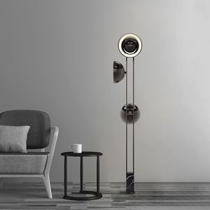 Marmurowa Nordic Proste LED Lampa podłogowa Postmodern Studium Salon Czarny Pionowy Oprawy Sypialnia Projektant Lighting