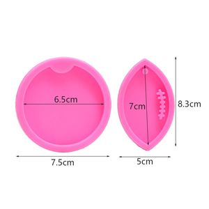 3d Diy Silicone Mold Wine Cup Football Keyring Round Shaped Diy Cake Moulds Home Kitchen Bakeware Mould New Arrival 2ck E1