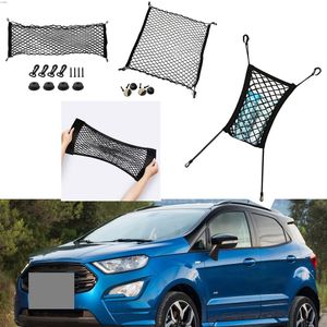 For Ford EcoSport Car Vehicle Black Rear Trunk Cargo Baggage Organizer Storage Nylon Plain Vertical Seat Net