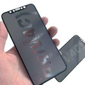 För iPhone Mini Pro Max X XR XS Max Plus Privacy Tempered Glass Screen Protector LCD Anti Spy Film Screen Guard Full Cover