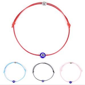 Braccialetti turchi con fili di perline Lucky Evil Eye per donna 6 colori Corda intrecciata fatta a mano Gioielli fortunati Bracciale rosso femminile