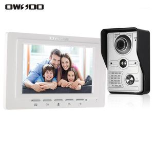 7 inch Wired Video Doorbell Indoor Monitor with IR-CUT Rainproof Outdoor Camera Visual Intercom Two-way Audio Remote Unlock1