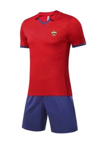 PFC CSKA Mosca Tute da uomo bavero tuta sportiva Maglia posteriore traspirante esercizio fresco outdoor sport per il tempo libero camicia a maniche corte