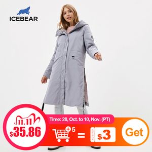 ICEbear Giacca donna primavera qualità cappotto lungo femminile parka marchio di abbigliamento GWC20066I 201103