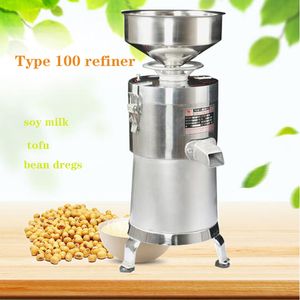 Typ 100 Rostfritt stål kommersiella sojabönmjölkmaskin Filterfri raffinör Soymilk Machine Electric Semi-Automatic Juicer Blender 750W