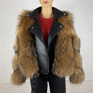 Real Fox pälsrockar med äkta fårskinnlängd 55cm ärm lång 60cm naturliga outwear lyxkvinnor vinter ny 201212